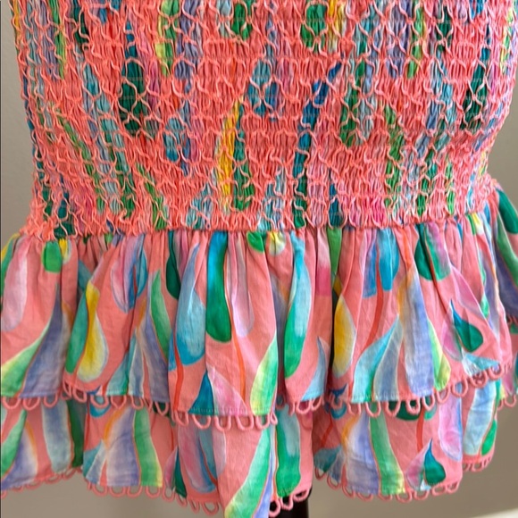 FARM Rio by Anthropologie Colorful Patterned Smocked Printed Mini Skirt Size S - Picture 6 of 14